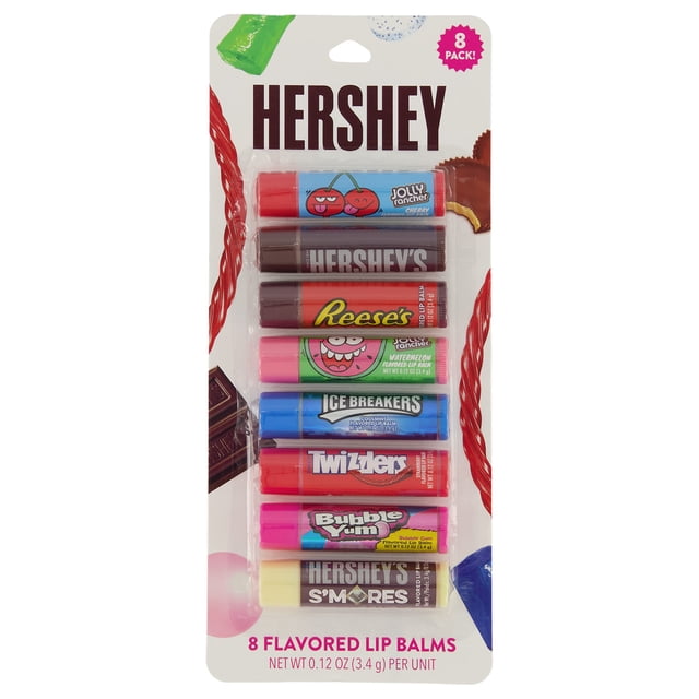 Bálsamo labial Taste Beauty Hershey's con sabor a chocolate y caramelo, paquete de 8