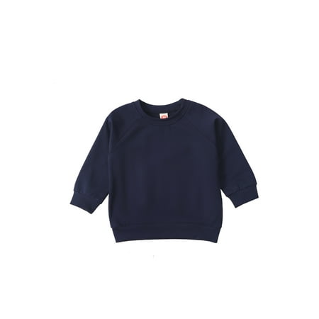 

Ehfomius Toddler Baby Girl Boy Solid Color Pullovers Winter Warm Long Sleeve Sweatshirts Great Surprise for Child as Christmas Gifts