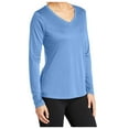 thumbnail image 5 of Yellow Rooster Women's Long Sleeve PosiCharge Competitor V-Neck Tee Carolina Blue 4XL, 5 of 7