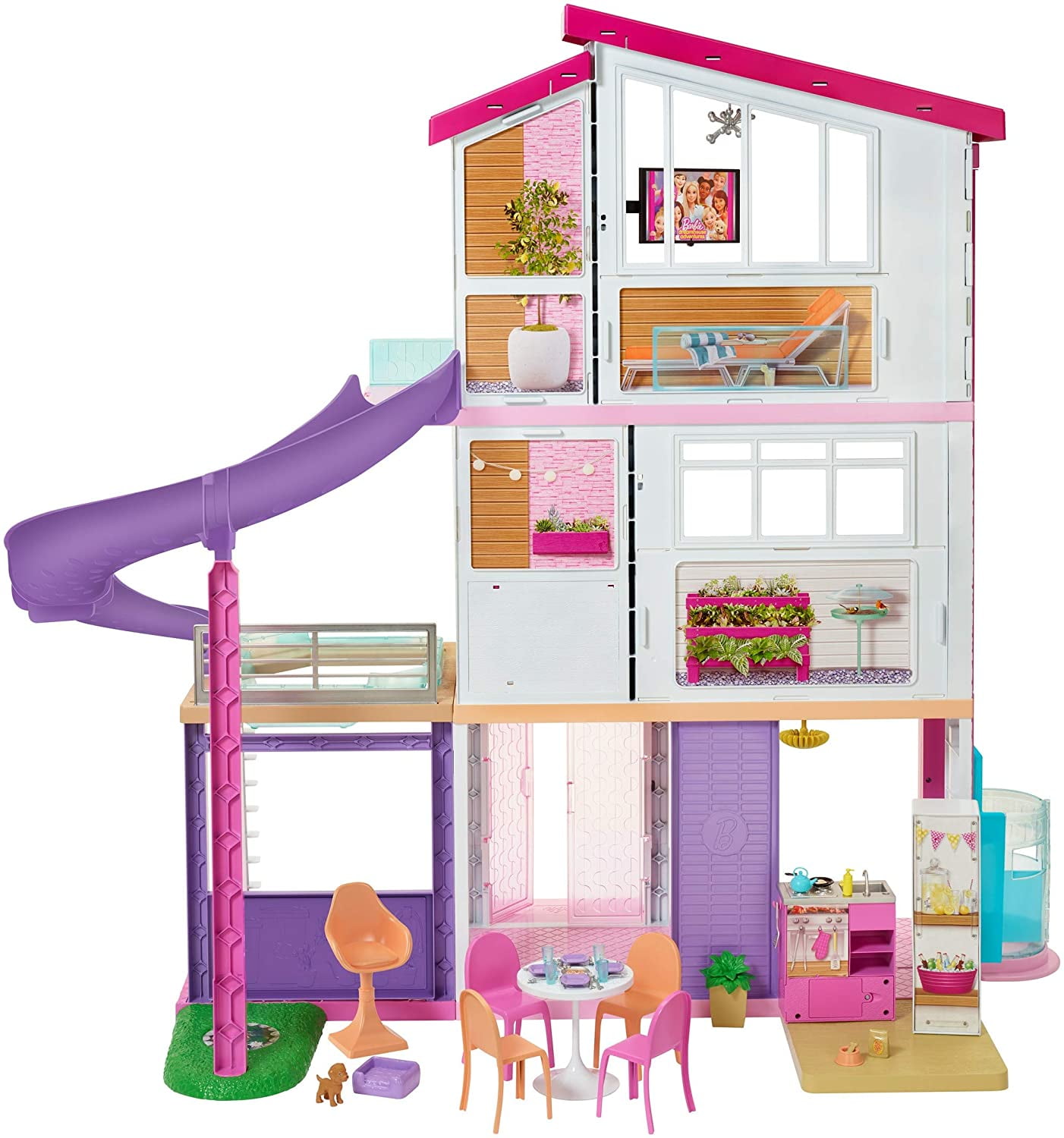 dollhouse with elevator and pool