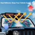 thumbnail image 4 of Uorisanigo Windshield Sun Shade for Jeep, Inked Sea Turtle Car Sunshade for 2007-2023 Wrangler Rubicon Sahara TJ JK JKU 2 & 4 Door,Sunshade Windshield Cover,UV Ray & Heat Block Shade Covers, 4 of 7