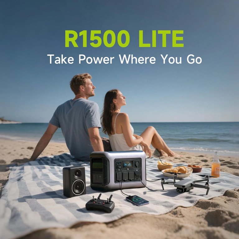 ALLPOWERS R1500 LITE Portable Power Station, 1056Wh LFP Battery