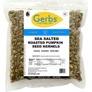 Sea Salted Pumpkin Seed Kernels by Gerbs, 2LBS - Top 14 Food Allergen Free & NON GMO - Vegan & Kosher - Hulled