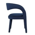 thumbnail image 3 of Side Dining Chair, Midnight Blue, Velvet, Kitchen Cafe Bistro Hospitality Restaurant, Modern Contemporary Boutique HB35939, 3 of 10