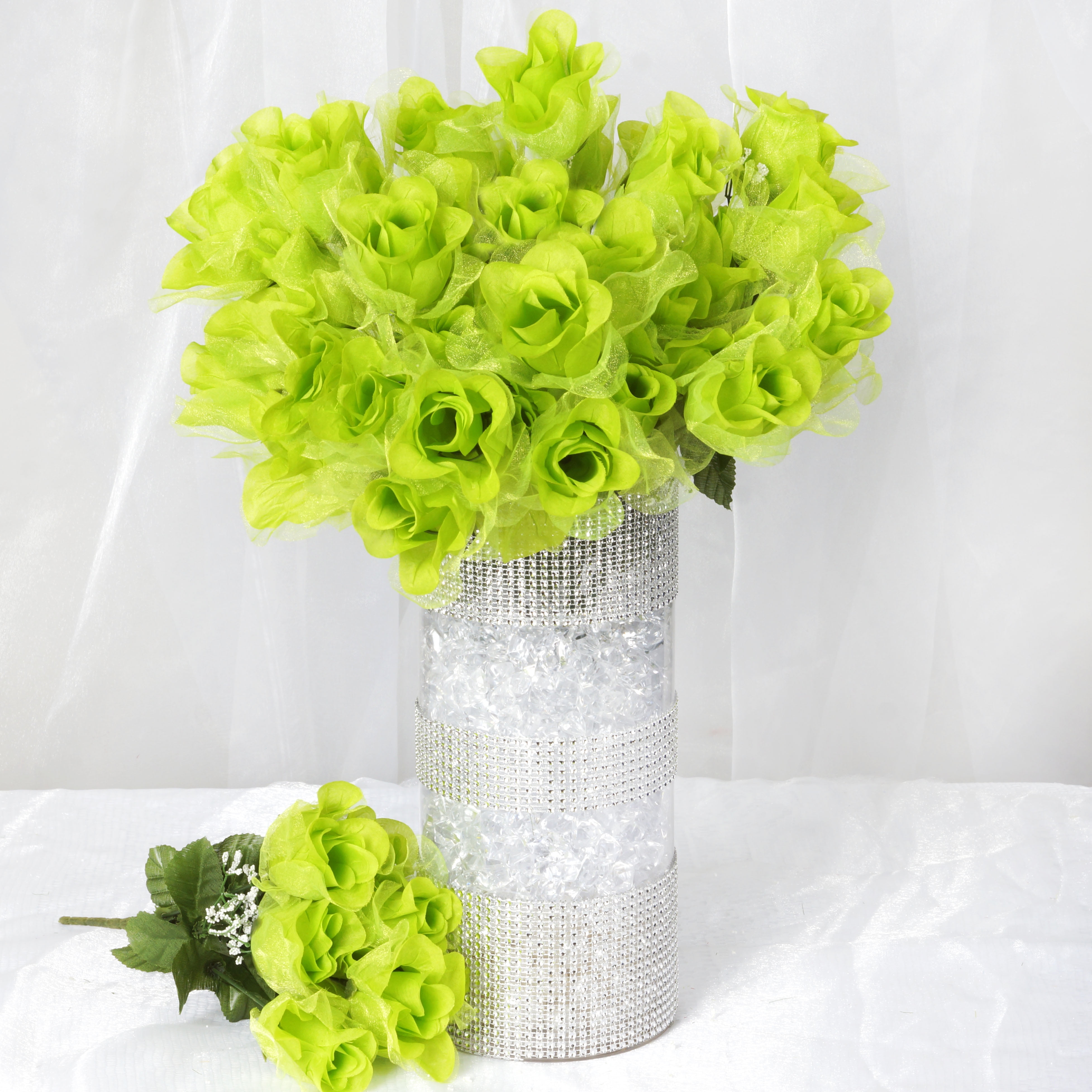 84 Turquoise SILK ROSE BUDS Wedding Party Flowers Bouquets Decorations on SALE