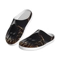 thumbnail image 2 of Lsque Gold Pattern Black Skull Pattern Womens Comfort Cotton on Scuff With Memory Foam and Anti-skid Sole Slipper-42/43, 2 of 7