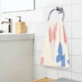 thumbnail image 3 of Yayeee 100% Cotton Hand Towels for Bathroom 16" x 28" Soft Absorbent Kitchen Towel, Red Butterflies, 3 of 7
