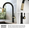 thumbnail image 2 of Kraus KPF-2840MB Torak 1.8 GPM Single Hole Pull Down Kitchen Faucet - Black, 2 of 7