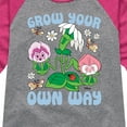 thumbnail image 3 of Disney - Alice In Wonderland - Grow Your Own Way - Toddler & Youth Girls Raglan Graphic T-Shirt, 3 of 4