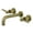 Antique Brass, variant on Kingston Brass KS8128DL Concord Double-Handle 3-Hole Wall Mount Bathroom Faucet in Brushed Nickel