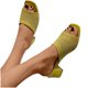 thumbnail image 5 of Amzcrzy Zapatos de mujer,Zapatos de mujer,Zapatillas de mujer, Sandalias de tacón grueso acanaladas para mujer, elegantes sandalias tipo mule de tela blanca. Sandalias Mujer Zapatillas De Casa, 5 of 6