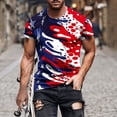 thumbnail image 2 of UVEASISHA Mens 4th of July T-Shirts,Graphic T-Shirts for Men Big and Tall American Flag Independence Day Tops Short Sleeve Round Neck Workout Muscle Patriotic Tee Shirt 2025, 2 of 5