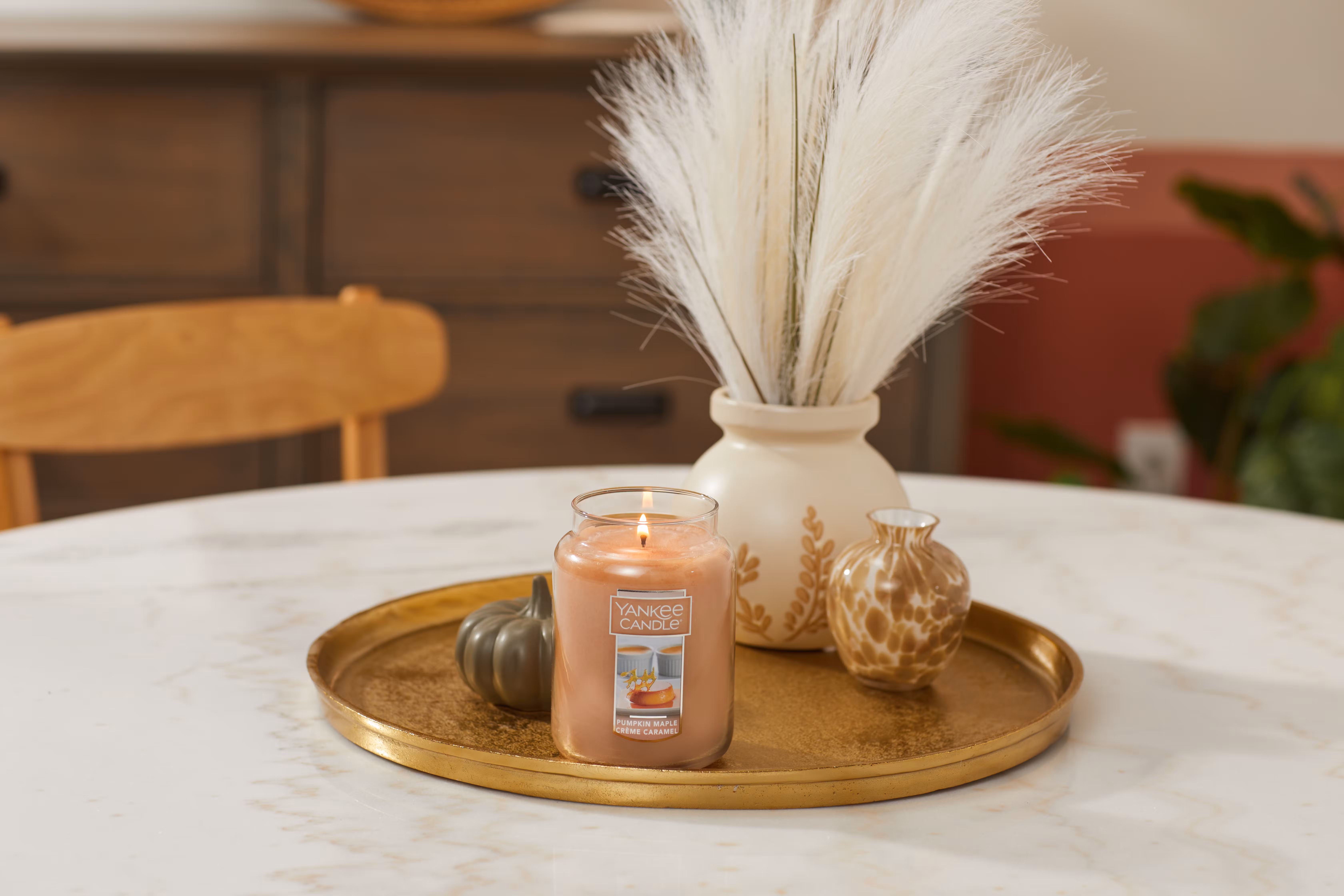 Yankee Candle Pumpkin Maple Creme Caramel Large Classic Jar Candle