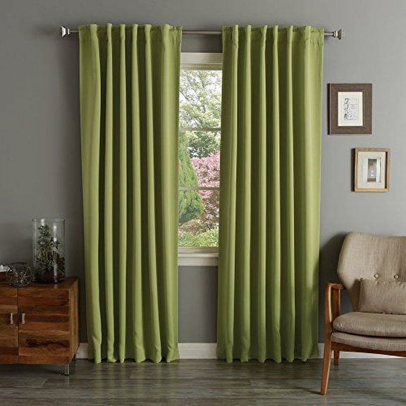 Quality Home Closeout Back Tab Blackout Curtains - Avocado - 52"W X 108"L - (Set Of 2 Panels)