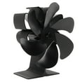 thumbnail image 1 of 6 Blade Stove Eco Fan Black Self Starting High Temperature Resistance Energy Efficiency Heat Powered Fan for Home, 1 of 12