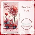 thumbnail image 2 of Red Pink Theme Happy Valentine's Day Banner Heart Balloon Design Valentine Display Gnome Pattern Romantic Love Backdrop for Valentine's Day Party Romantic Celebration Couples Gathering, 2 of 9