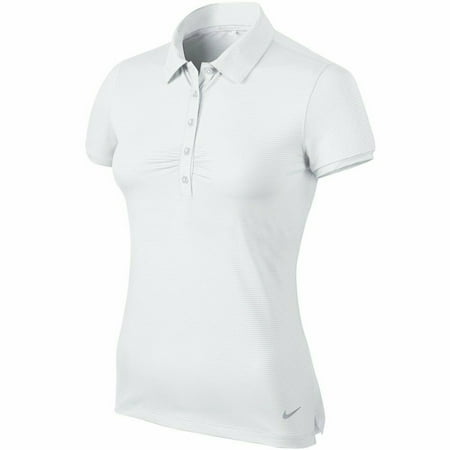 Nike WOMENS Golf Mini Stripe Polo DRI-FIT 717390 100 size L retail $65 new