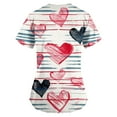 thumbnail image 3 of LHVUOA Womens Valentine's Day Scrub Tops Short Sleeve V Neck Print Shirts Nursing Working Uniform Cartoon Pattern Tops with Pockets, 3 of 3
