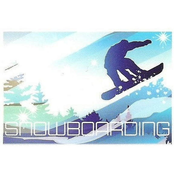 Whimsical Practicality's Cool Snowboarding Edible Cake Topper- 1/4 Sheet