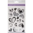 thumbnail image 1 of Multicraft Crystal Foil Stickers-Hearts Black, 1 of 3