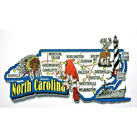 Map Magnet - North Carolina Jumbo State Map Fridge Magnet