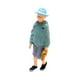 thumbnail image 1 of Figura modelo 1/64 Pequeño niño con sombrero de pescador Lindo juguete de simulación Amantes de las figuras Azul, 1 of 9