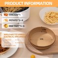 thumbnail image 3 of Air Fryer Liners, 120PCS Air Fryer Disposable Paper Liner, for Air Fryer, Oil-Proof, Water-Proof, Food Grade Parchment, Air Fryer Paper(6.3in), 3 of 5
