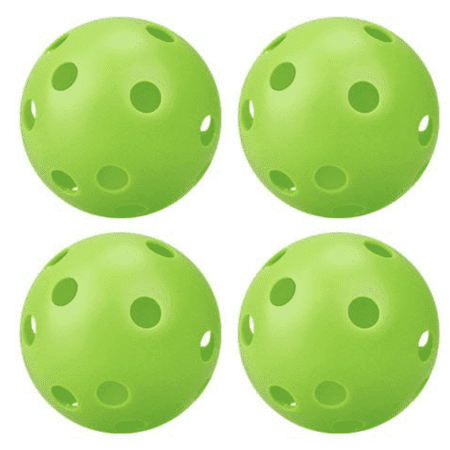 IVASKY Sports Indoor Outdoor Pickleball 40 Hole, 4 Pack - Green