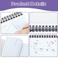 thumbnail image 3 of Topboutique Index Cards 4 Packs Record Cards Helical Bound Index Cards Note Cards with Ring Binder Ruled Flashcards Notecards for Taking to Do List/Office Use,3x5 inches,White-Total 200 Sheets, 3 of 7