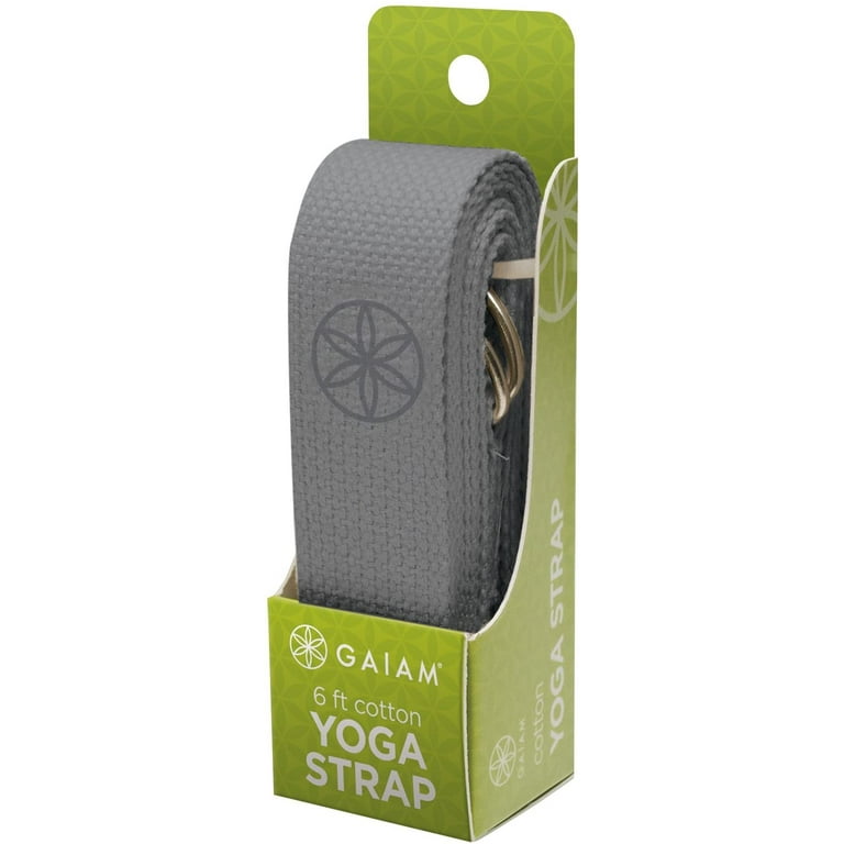 Gaiam Yoga Strap Premium Athletic Stretch Band with Adjustable
