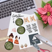 Koala Glossy Sticker Paper for Inkjet Printer 8.5x11 Inch Self-Adhesive Photo Paper 50 Sheets, Printable Sticker Paper for Printers DIY Photo Stickers, Labels, Decors