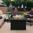 thumbnail image 4 of Gymax Propane Gas Fire Pit Table 52 Inch Propane Fire Pit w/ Wind Guard 50,000 BTU Heat Output Black, 4 of 9