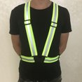 thumbnail image 2 of Unisex Reflective Vest Reflective Safety Waistcoat Reflective Stripe Vest Gear Stripes Jacket High Visibility for Outdoor Running Cycling Jogging Dog Walking at Night, 2 of 7