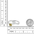 thumbnail image 4 of Gem Stone King 925 Sterling Silver Yellow Citrine and White Topaz Wedding Engagement Ring Band Bridal Set for Women (2.66 Cttw, Gemstone November Birthstone, Round 7MM, Size 9), 4 of 4