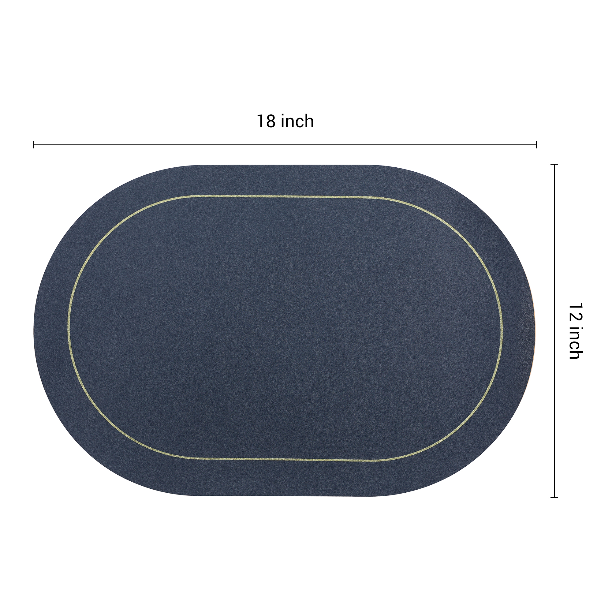 Unique Bargains Faux Leather Placemats for Kitchen Washable Table Placemats Blue Yellow