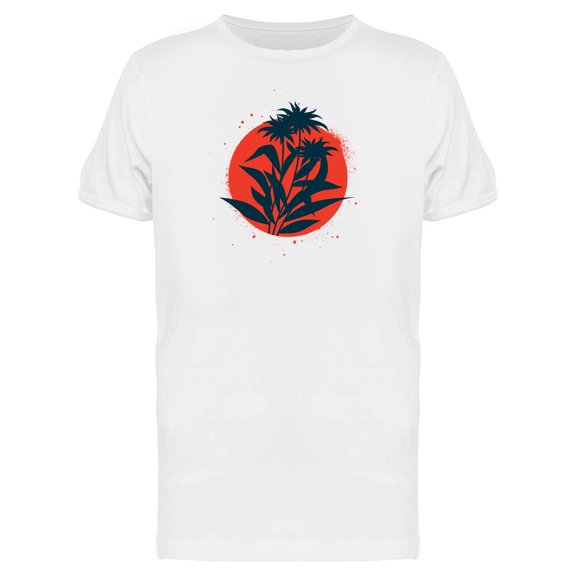Flowers On A Grunge Background Tee Men's -Image by Shutterstock