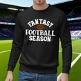 thumbnail image 2 of Sweatshirts for Men Game Day Rugby Print Casual Crew Neck Long Sleeve Hoodless Tops Casual Loose Comfortable Outdoor Activities Mens Sweatshirt Black XL, 2 of 4