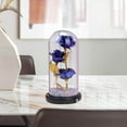 thumbnail image 2 of kurtrusly Enchanted Rose Flower In Glass Dome LED Light Valentine's Day Decor blue, 2 of 8
