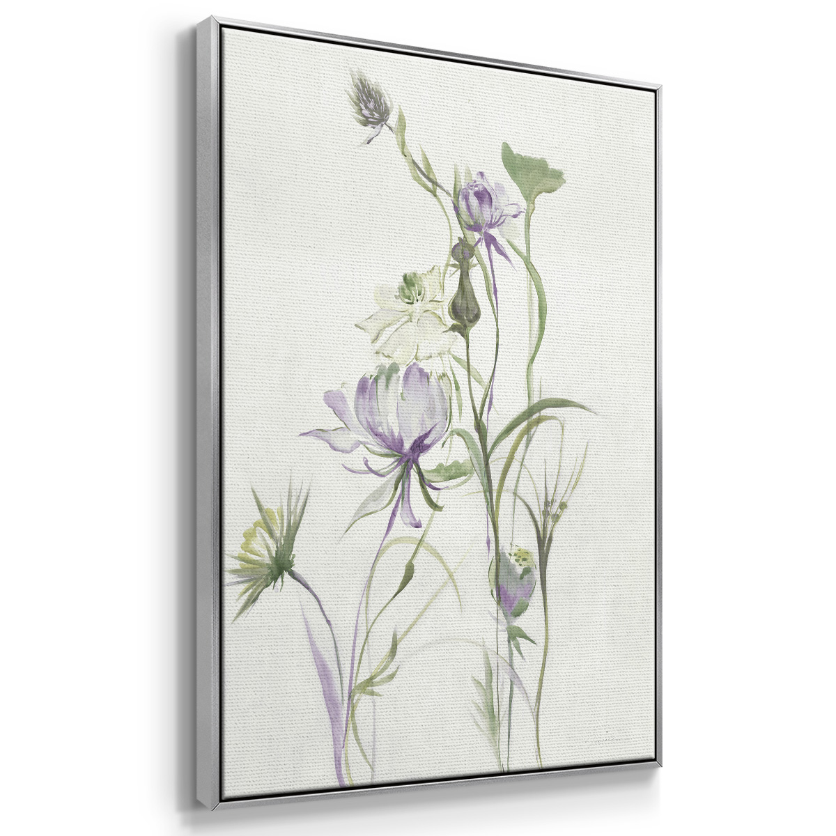 Late Summer Wildflowers II V30 Framed Premium Gallery Wrapped Canvas - Ready to Hang