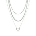 thumbnail image 1 of JeenMata Multipack 3 piezas colgante de collar en capas para mujer, chapado en oro blanco, cadena de oro, collar de gargantilla, collar en capas de espiga, regalo de joyería, 1 of 6