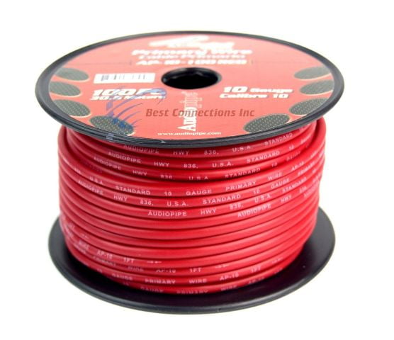 10 GA GAUGE 10 ROLLS 100 FT SPOOLS PRIMARY AUTO REMOTE POWER GROUND WIRE CABLE