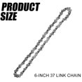 thumbnail image 5 of 6 Inch Chainsaw Chain, 1/4 Pitch, 0.043/1.1mm Gauge, 37DL Drive Links, High-Quality Metal, For Home Gardening and Fallen Trees Cutting, 5 of 5