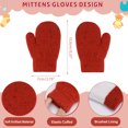 thumbnail image 3 of FZ FANTASTIC ZONE Toddler Kids Winter Hats Touchscreen Gloves Scarfs Set Pompom Beanie Caps Neck Warmer with Fleece for 5-8 Years Old Baby Girls Boys Gifts, Gloves, Red, 3 of 6