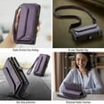 thumbnail image 2 of Allytechgroup Crossbody Wallet Case for Samsung Galaxy S23, Shoulder Strap Hand Wrist Cards Slots RFID Blocking Large Capacity Zipper Pocket  Shockproof Phone Case for Girls Women, Purple, 2 of 9