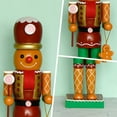 thumbnail image 3 of Christmas Decorations Nutcracker Figures, Wooden Gingerbread Man Collectible Nutcracker for Indoor Winter Table Centerpiece Desktop Fireplace Clearance Decor, 3 of 6