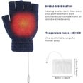 thumbnail image 4 of Laptop Mujeres Hombres Manopla Térmica Usb Dedo Completo Y Medio Dedo Guantes De Mano De Punto Cálido De Invierno Mitones Guantes De Invierno A La Moda Para (color : A), 4 of 5