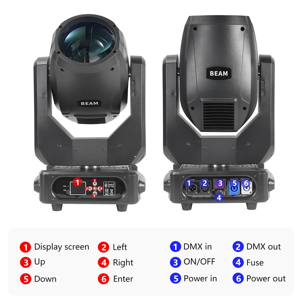 2PCS Beam 7R 230W Moving Head Light Mini Stage Light Effect DMX 512 for Disco Bar W/Case