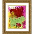 thumbnail image 1 of Ogren, Sarah 15x18 Gold Ornate Wood Framed with Double Matting Museum Art Print Titled - Red Flower Abstract, 1 of 4