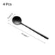 thumbnail image 2 of Uxcell 4 Pcs Cucharas de Espresso Duraderas de 5.1 pulgadas de Acero Inoxidable Color Negro, 2 of 5
