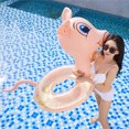 thumbnail image 4 of CIMAXIC PVC Swim Ring 1pc Adult Adorable Pig Pattern Swimming Ring Thickened Sequins Inflatable Water Playing Ring for Summer,55.12"X40.55"X31.5", 4 of 4